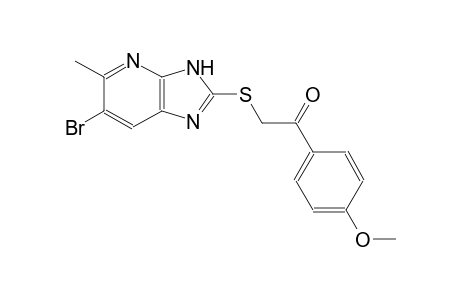 2-[(6-bromo-5-methyl-3H-imidazo[4,5-b]pyridin-2-yl)sulfanyl]-1-(4-methoxyphenyl)ethanone