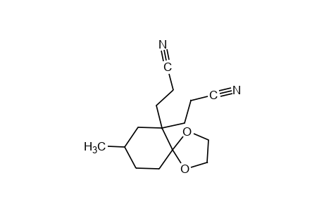 8-methyl-1,4-dioxaspiro[4,5]decane-6,6-dipropionitrile