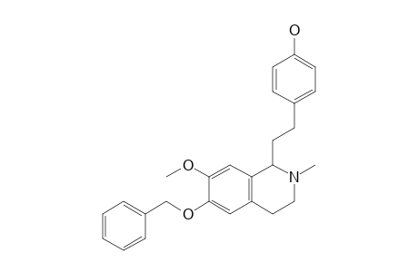 6-(Benzyloxy)-1,2,3,4-tetrahydro-1-(p-hydroxyphenethyl)-7-methoxy-2-methyl-isoquinoline