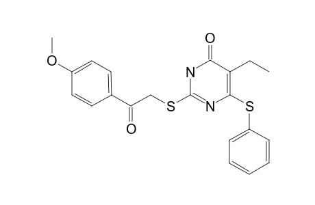 2-[(4'-Methoxyphenacylmethyl)thio]-5-ethyl-6-phenylthio pyrimidin-4(3H)-one