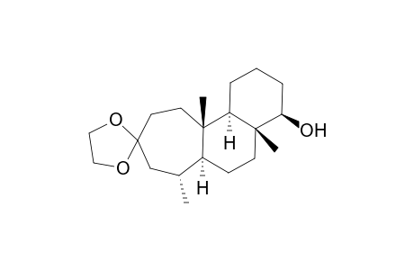 (4R,4aR,6aS,7R,11aS,11bR)-4a,7,11a-trimethyl-tetradecahydro-spiro[cyclohepta[a]naphthalene-9.2'-[1',3']dioxolan]-4-ol