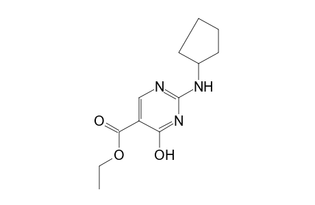 2-(cyclopentylamino)-4-hydroxy-5-pyrimidinecarboxylic acid, ethyl ester