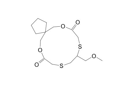 Spiro[9-Methoxymethyl-1,5-dioxa-8,11-dithiacyclotridecane-6,13-dione,3,1'-cyclopentane]