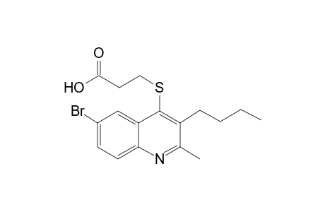 3-(6-bromanyl-3-butyl-2-methyl-quinolin-1-ium-4-yl)sulfanylpropanoate