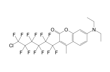 3-(6-Chlorododecafluorohexyl)-7-diethylamino-4-methylcoumarin