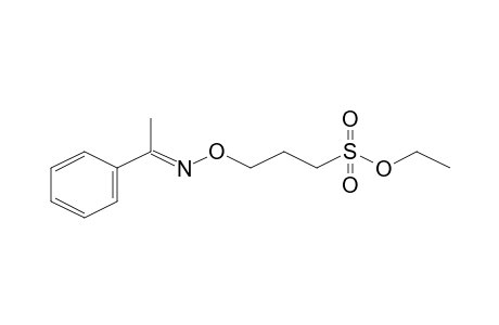 Propanesulfonic acid, 3-(methylbenzylideneaminooxy)-, ethyl ester