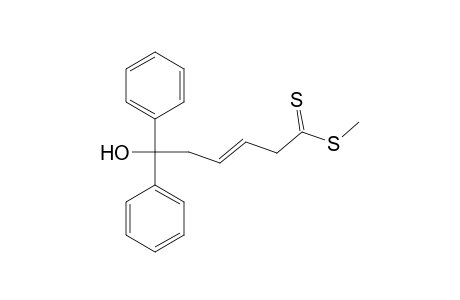 6,6-Diphenyl-6-hydroxy-3-hexenedithioic acid, methyl ester