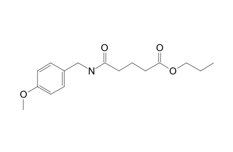 Glutaric acid, monoamide, N-(4-methoxybenzyl)-, propyl ester