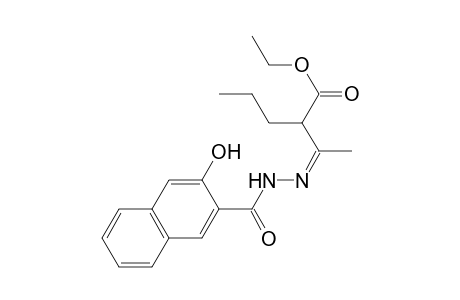 Pentanoic acid, 2-[1-(3-hydroxy-2-naphthylcarbonylhydrazono)ethyl]-, ethyl ester