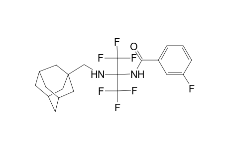 N-[1-[(adamantan-1-ylmethyl)-amino]-2,2,2-trifluoro-1-trifluoromethyl-ethyl]-3-fluoro-benzamide