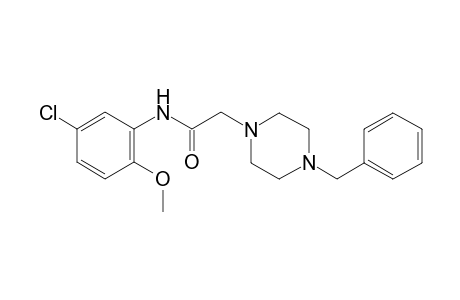 2-(4-benzyl-1-piperazinyl)-N-(5-chloro-2-methoxyphenyl)acetamide