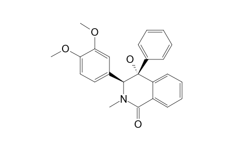 (R*,S*)-3-(3,4-DIMETHOXY-PHENYL)-4-HYDROXY-4-PHENYL-2-METHYL-3,4-DIHYDRO-1(2H)-ISOQUINOLONE