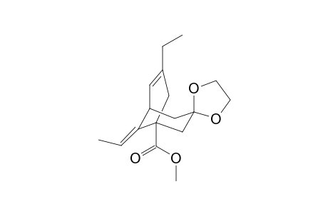 Methyl (E)-3-ethyl-7,7-ethylidenedioxy-9-etylidenebicyclo[3.3.1]non-3-ene-1-carboxylate