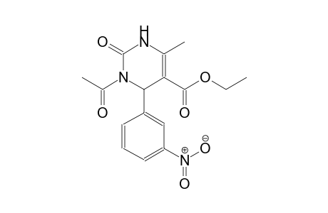 5-Pyrimidinecarboxylic acid, 1-acetyl-1,2,3,6-tetrahydro-4-methyl-6-(3-nitrophenyl)-2-oxo-, ethyl ester