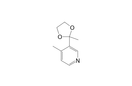 3-ACETYL-4-METHYLPYRIDIN-DIOXALANE