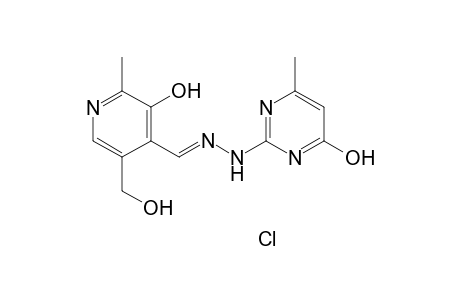 1-[Pyridoxylidene]-2-[4'-hydroxy-6'-methoxy-2'-pyrimidyl]hydrazine hydrocholoride