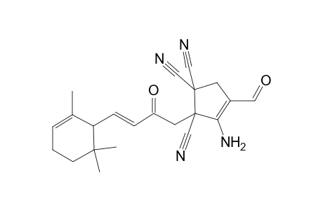 3-Amino-4-formyl-2-[(E)-2-keto-4-(2,6,6-trimethylcyclohex-2-en-1-yl)but-3-enyl]cyclopent-3-ene-1,1,2-tricarbonitrile