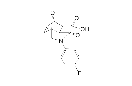 10-Oxa-3-azatricyclo[5.2.1.0(1,5)]dec-8-ene-6-carboxylic acid, 3-(4-fluorophenyl)-4-oxo-