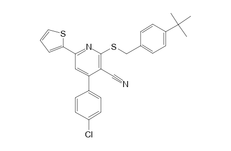 3-Pyridinecarbonitrile, 4-(4-chlorophenyl)-2-[[[4-(1,1-dimethylethyl)phenyl]methyl]thio]-6-(2-thienyl)-