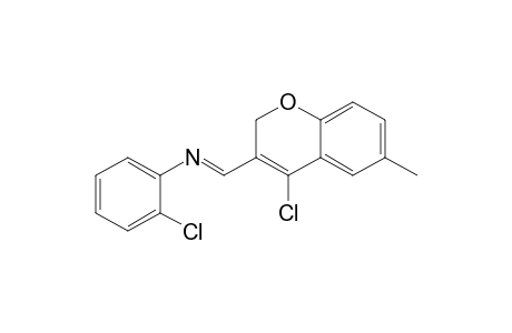 Benzenamine, 4-chloro-N-[(4-chloro-6-methyl-2H-1-benzopyran-3-yl)methylene]-