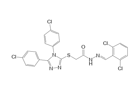 2-{[4,5-bis(4-chlorophenyl)-4H-1,2,4-triazol-3-yl]sulfanyl}-N'-[(E)-(2,6-dichlorophenyl)methylidene]acetohydrazide