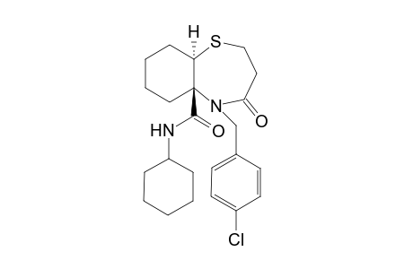 5-(4-Chlorobenzyl)-4-oxo-2,3,4,5,5a,6,7,8,8a,9-decahydrobenzo[1,5]thiazepin-5a-(N-cyclohexylcarboxamide)