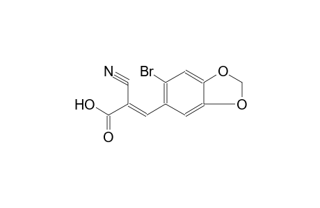 (2E)-3-(6-bromo-1,3-benzodioxol-5-yl)-2-cyano-2-propenoic acid