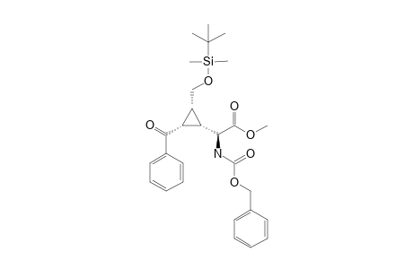 (+-)-(S)-methyl 2-[(1S,2S,3R)-2-benzoyl-3-({[(tert-butyl)-1,1-dimethylsilyl]oxy}methyl)cycloprpopyl]-2-{[(benzyloxy)carbonyl]amino}ethanoate