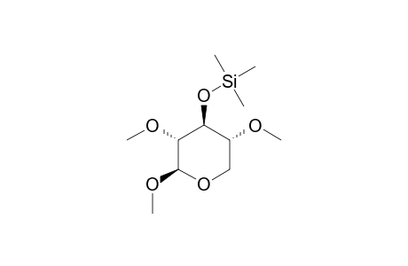 Methyl-2,4-di-O-methyl-3-O-trimethylsilyl.beta.-D-xylopyranosid