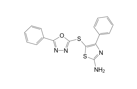 4-Phenyl-5-[(5-phenyl-1,3,4-oxadiazol-2-yl)sulfanyl]-1,3-thiazol-2-amine