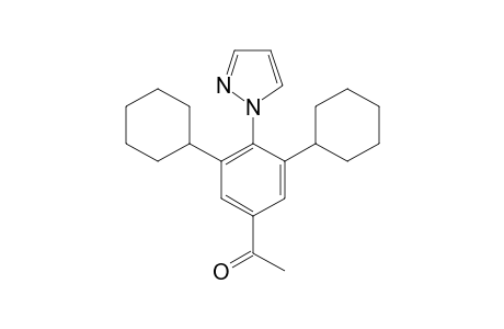 1-[3,5-Dicyclohexyl-4-(1H-pyrazol-1-yl)phenyl]ethan-1-one