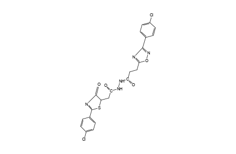 1-{3-[3-(p-chlorophenyl)-1,2,4-oxadiazol-5-yl]propionyl}-2-{[2-(p-chlorophenyl)-4-oxo-2-thiazolin-5-yl]acetyl}hydrazine