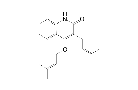 2(1H)-Quinolinone, 3-(3-methyl-2-butenyl)-4-[(3-methyl-2-butenyl)oxy]-