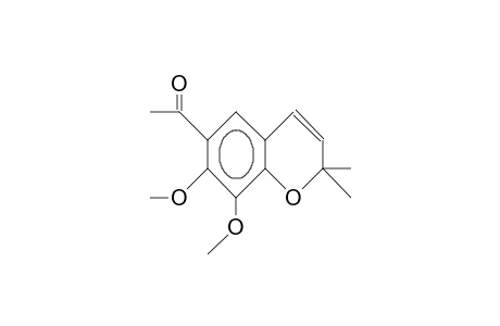 METHYL-RIPARIOCHROMENE-A;6-ACETYL-7,8-DIMETHOXY-2,2-DIMETHYL-CHROMENE