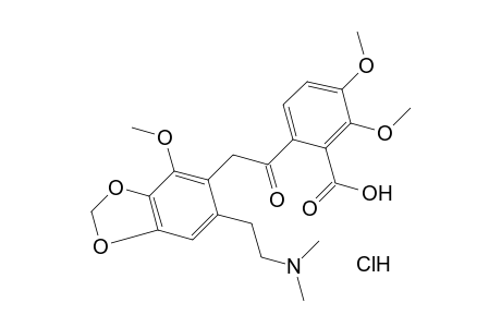 6-{{6-[2-(dimethylamino)ethyl]-2-methoxy-3,4-(methylenedioxy)phenyl]acetyl]-o-veratric acid, hydrochloride