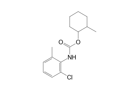 2-chloro-6-methylcarbanilic acid, 2-methylcyclohexyl ester