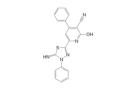 6-(4,5-Dihydro-5-imino-4-phenyl-1,3,4-thiadiazol-2-yl)-2-hydroxy-4-phenylpyridine-3-carbonitrile