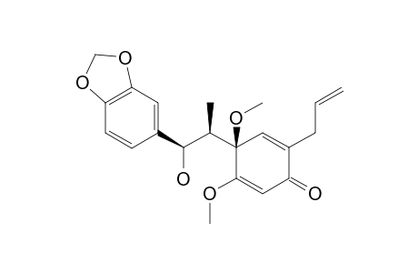 (7R,8R,3'R)-7-Hydroxy-3',4'-dimethoxy-3,4-methylenedioxy-6'-oxo-.delta.-(1',4',8')-8,3'-lignan