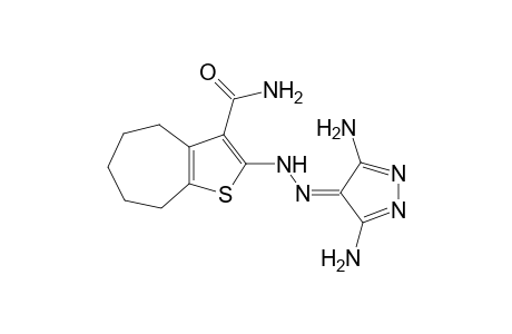 2-(2-[3,5-diamino-4H-pyrazol-4-ylidene]hydrazinyl)-5,6,7,8-tetrahydro-4H-cyclohepta[b]thiophene-3-carboxamide