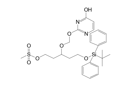1-Pentanol, 3-[[(4-hydroxypyrimidin-2-yl)oxy]methoxy]-5-[(tert-butyl)diphenylsilyloxy]-, methanesulfonate