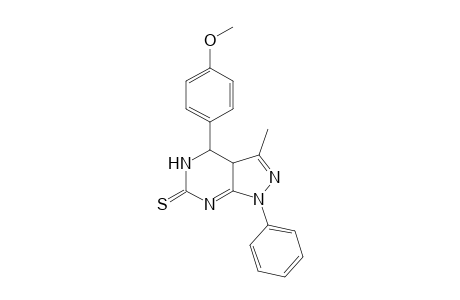 4-(p-methoxyphenyl)-3-methyl-1-phenyl-1,3a,4,5-tetrahydro-6H-pyrazolo[3,4-d]pyrimidine-6-thione