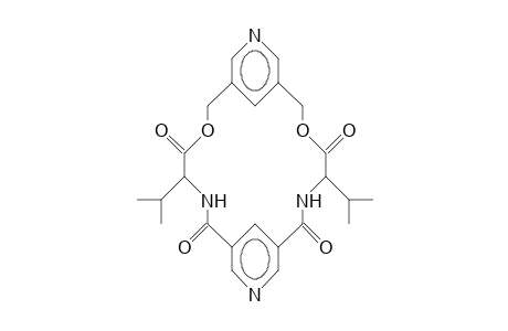 5S,15S-Diisopropyl-3,17-dioxa-6,10,14,21-tetraaza-tricyclo(17.3.1.1/8,12/)tetracosa-1(22),8,10,12,19,20-hexaene-4,7,13,1