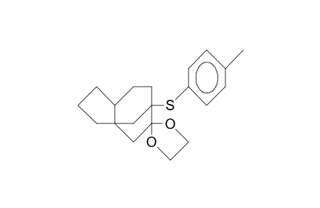 Ethylene glycol ketal of (3aS*,8aR*)-6-(p-tolylthio)-1,2,3,3a,4,5,6,7,8,8a-decahydro-3a,6-methanoazulen-5-one