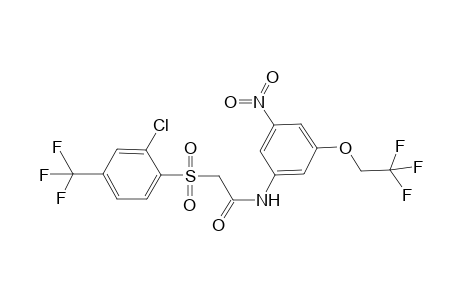 2-[2-chloranyl-4-(trifluoromethyl)phenyl]sulfonyl-N-[3-nitro-5-[2,2,2-tris(fluoranyl)ethoxy]phenyl]ethanamide