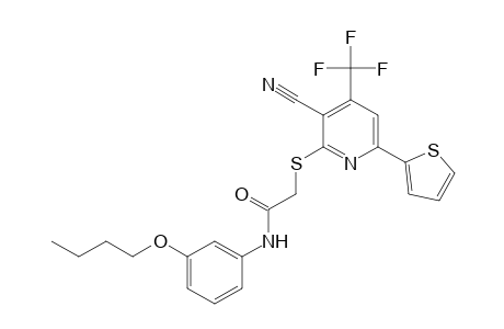 N-(3-Butoxyphenyl)-2-([3-cyano-6-(2-thienyl)-4-(trifluoromethyl)-2-pyridinyl]sulfanyl)acetamide