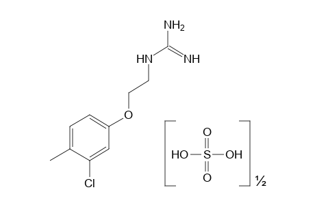 {2-[(3-CHLORO-p-TOLYL)OXYL]ETHYL}GUANIDINE, HEMISULFATE