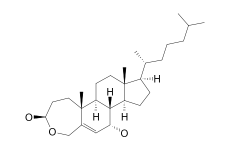 1H-Cyclopenta[5,6]naphth[2,1-c]oxepin, A-homo-4-oxacholest-5-ene-3,7-diol deriv.