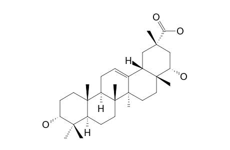 TRIPTOCALLIC-ACID-D;3-ALPHA,22-ALPHA-DIHYDROXY-OLEAN-12-EN-29-OIC-ACID