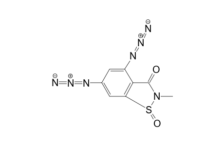 1,2-benzisothiazol-3(2H)-one, 4,6-diazido-2-methyl-, 1-oxide