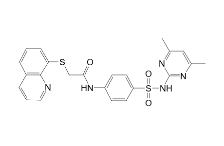 N-[4-[(4,6-dimethyl-2-pyrimidinyl)sulfamoyl]phenyl]-2-(8-quinolinylthio)acetamide